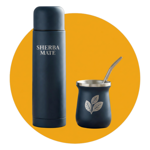 Yerba Mate Thermos and Mate Gourd
