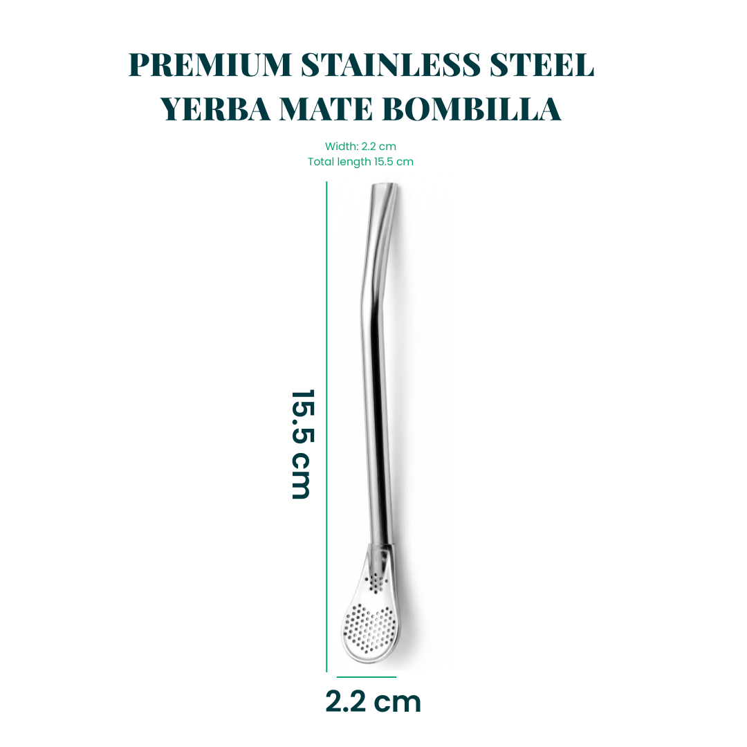 Sherba Mate Bombilla. Metal Straw.