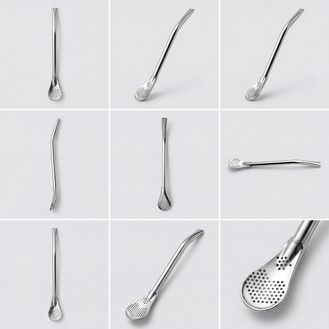 Sherba Mate Bombilla. Metal Straw.