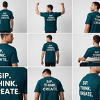 Sherba Mate Tee, SIP. THINK. CREATE.